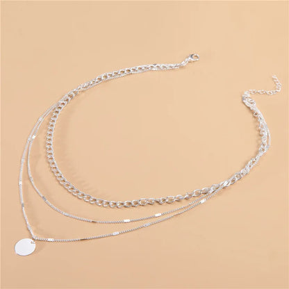 Vintage Layered Pendant Necklace – Women’s Link Chain Fashion Jewelry