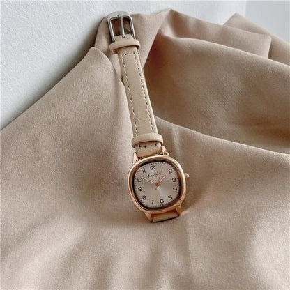 Simple Retro Exam Watch Female Student Art School Style Fashion Leather Band Wristwatch for Women Reloj Mujer Dropshipping - BeeTrendyShop.COM