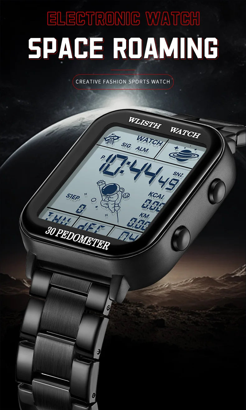 Digital Watche for Man Stopwatch Wristwatch Clock Electronic Watch Outdoor Timing Wristwatch Multi-Function Digital montre homme