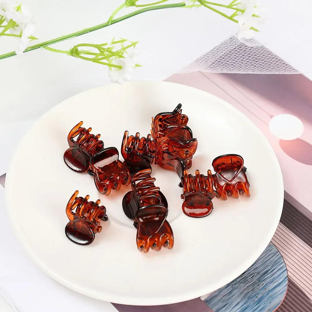 Mini Black Hair Claw Clips Set – Plastic Ponytail Holder for Women, Girls & Kids (10/20/30Pcs)