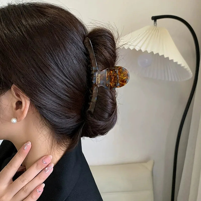 Acetate Leopard Hair Claw Clip – Chic Barrette for Women & Girls