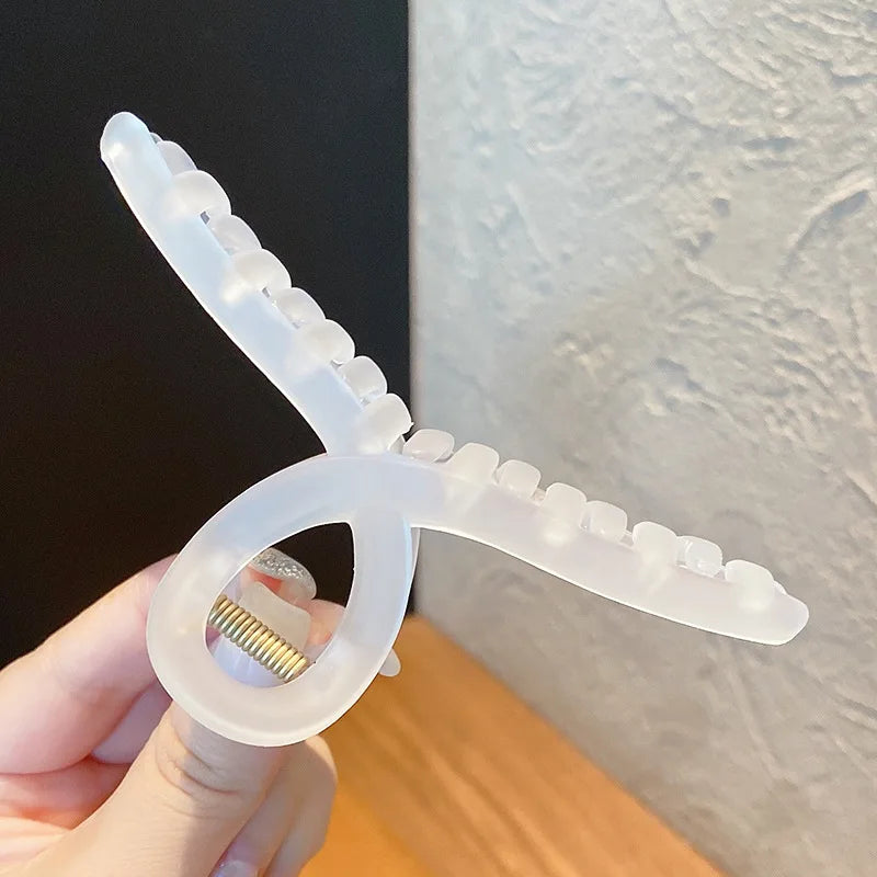 Large Clear Hair Claw Clip – 4.5-Inch Transparent Hairpin for Thick & Thin Hair (3Pcs)