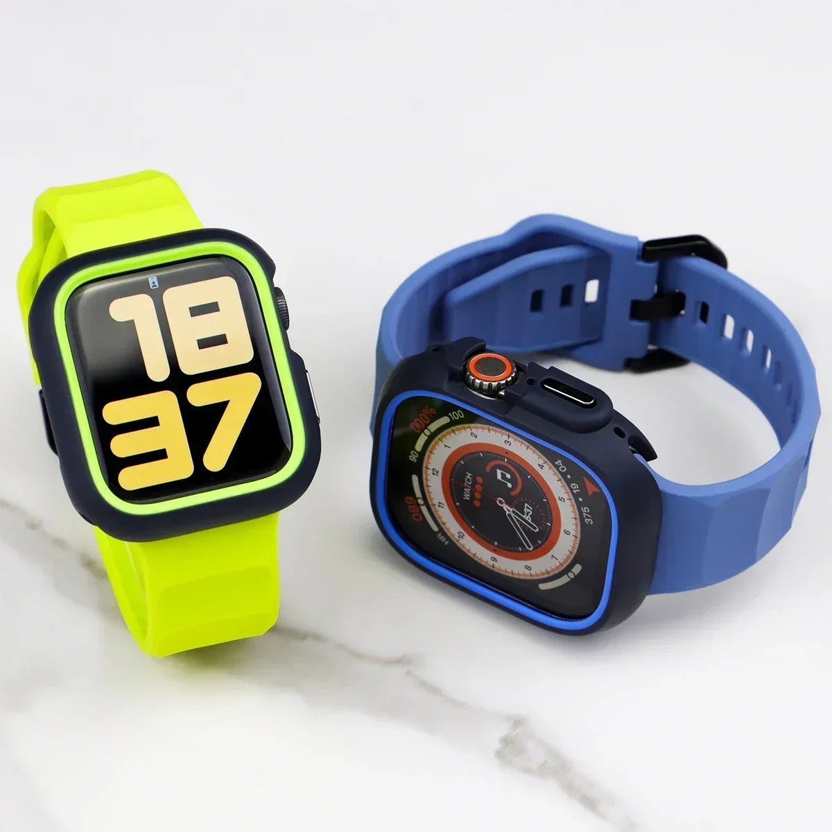 Silicone Sport Strap+Case for apple watch 9 8 7 6 SE 5 Ultra 2 Belt Bracelet Iwatch Series 49mm 45mm 41mm 44mm Protective Cover - BeeTrendyShop.COM