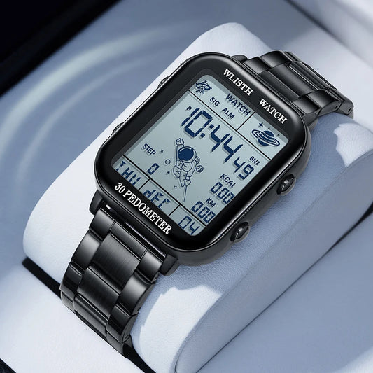 Digital Watche for Man Stopwatch Wristwatch Clock Electronic Watch Outdoor Timing Wristwatch Multi-Function Digital montre homme