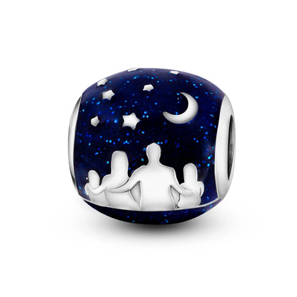 Silver Cute Animal Charm Bead – Penguin & Avocado Dangle Pendant for Bracelets