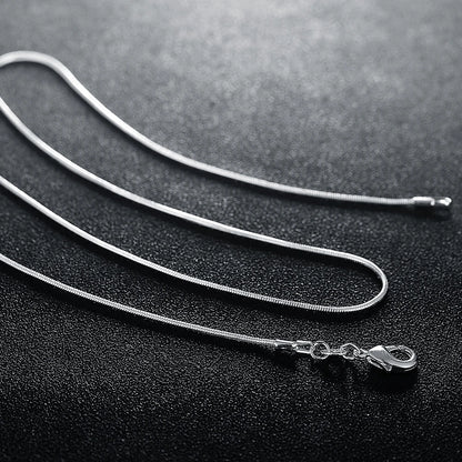 925 Sterling Silver 1mm Snake Chain Necklace – Unisex Fine Jewelry