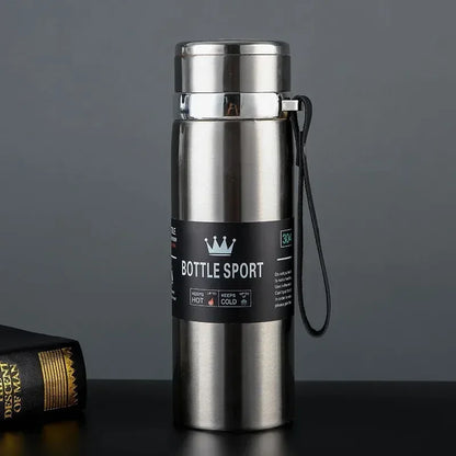 1L Stainless Steel Thermal Water Bottle – Vacuum Flask Thermos for Coffee, Tea & Water