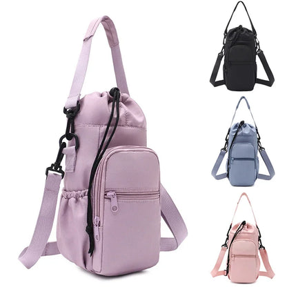 Portable Water Bottle Bag with Phone Pocket & Adjustable Strap – Insulated Thermal Outdoor Sports Bag