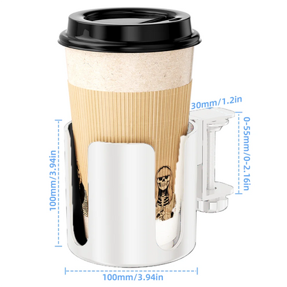 Desk Cup Holder – No-Drill ABS Drinkware Holder for Wooden Surfaces