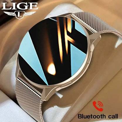 LIGE Smartwatch – Wireless Charging, Bluetooth Calls, Custom Watch Face, Fitness Tracker with Box