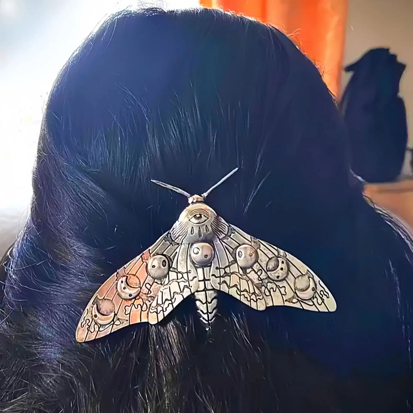 Moth Hair Clip – Vintage Gothic Halloween Hair Pin for Women