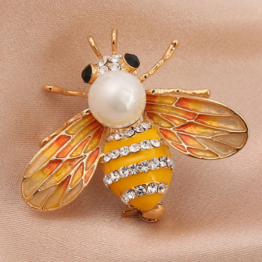 Bee Brooch Pin – Zinc Alloy Rhinestone | Women's Fashion Jewelry