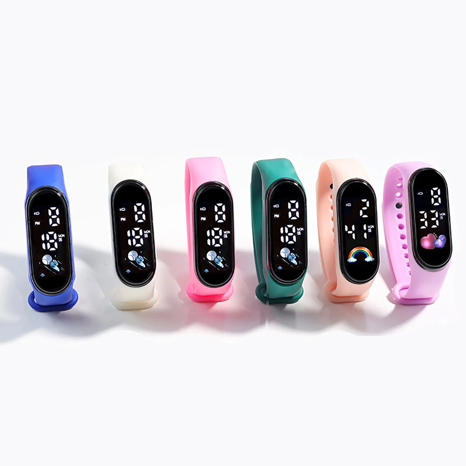 Kawaii Smart Watch For Kids Fashion Outdoor Waterproof Sports Kids' Watches Boy Girls Digital Watches Silicone montre enfant - BeeTrendyShop.COM
