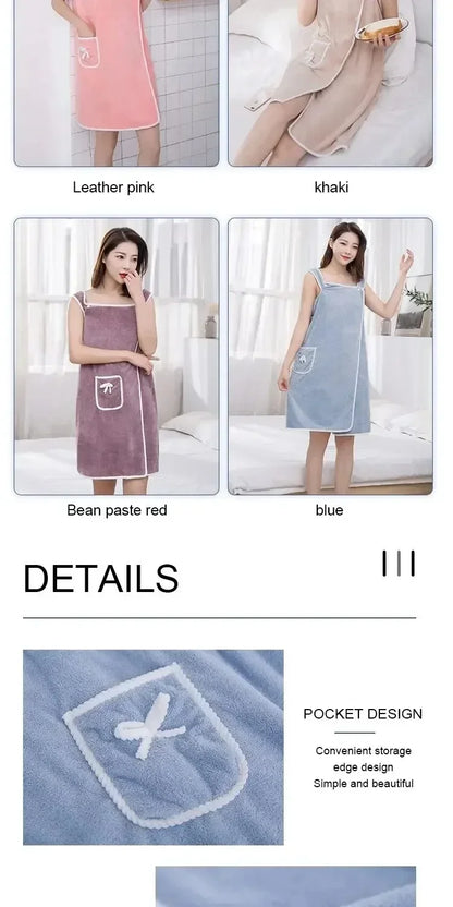 Womens Bath Towels Girls Wearable 140*85Cm Fast Drying Bathing Beach Spa Bathrobes Wash Clothing, Shower Bath And Gym Towel - BeeTrendyShop.COM