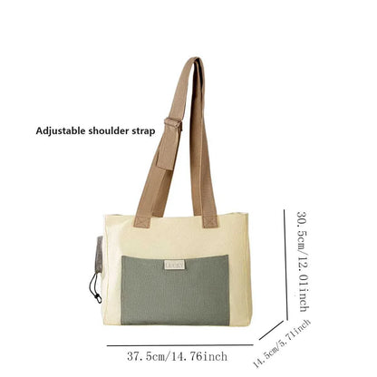 Canvas Cat Carrier Bag – Shoulder Sling & Travel Backpack for Small Dogs & Cats