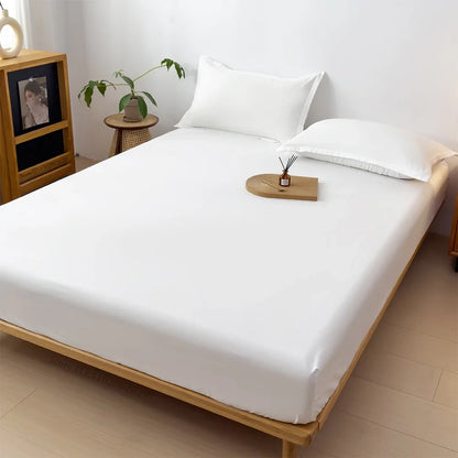 Waterproof Fitted Bed Sheet & Mattress Protector – Elastic Band Coverlet for Single, Double, King & Queen