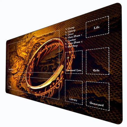 Card Game Playmat with Magic Zones – Stitched Large Mouse Pad for MTG, Commander & TCG | 60x30cm