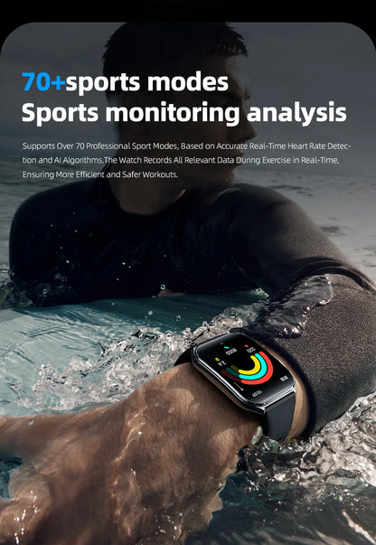 Ultra Thin Smartwatch 1.96" AMOLED – Always-On Display, Call Reminder, Compatible with Huawei & Android