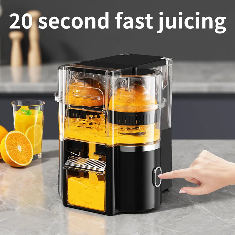 Dual-Head Electric Citrus Juicer with Cleaning Brush