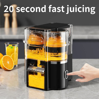Dual-Head Electric Citrus Juicer with Cleaning Brush
