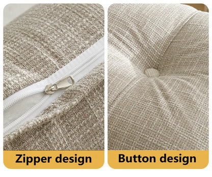 Large Square Headboard Cushion 60x60x18cm – Soft Sofa Backrest & Reading Pillow for Bedroom & Tatami