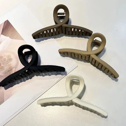Cross Matte Hair Claw Clip Set – Large Korean Hairgrip for Women (2/4Pcs)