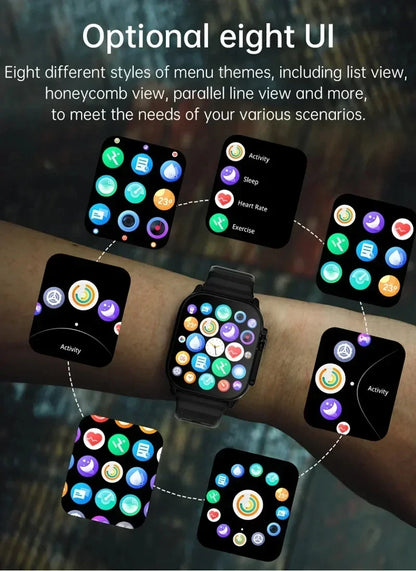 LAXASFIT T900 Ultra Smartwatch – Bluetooth Call, Heart Rate Monitor, Message Alert, Sport Watch