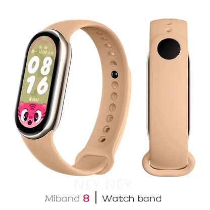 Silicone Sport Watchband for Xiaomi Mi Band 8 & 9 NFC – Waterproof Replacement Strap
