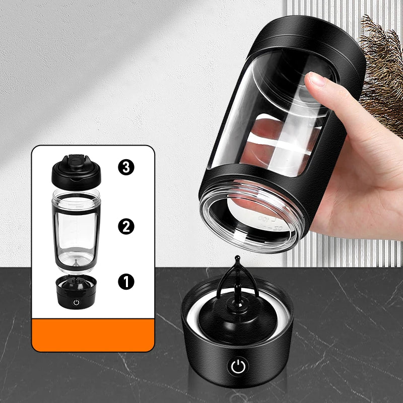 650ml USB Electric Portable Whey Protein Shaker bottle