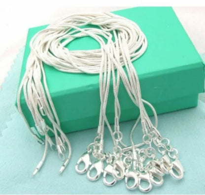 925 Sterling Silver 1mm Snake Chain Necklace – Unisex Fine Jewelry