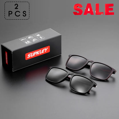 SUPKLEY Sports Sunglasses for Men – Polarized UV400 Square Lightweight Eyewear