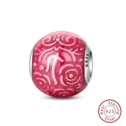 925 Sterling Silver Red Wine, Chili & Dumbbell Charm Bead – Fun DIY Jewelry