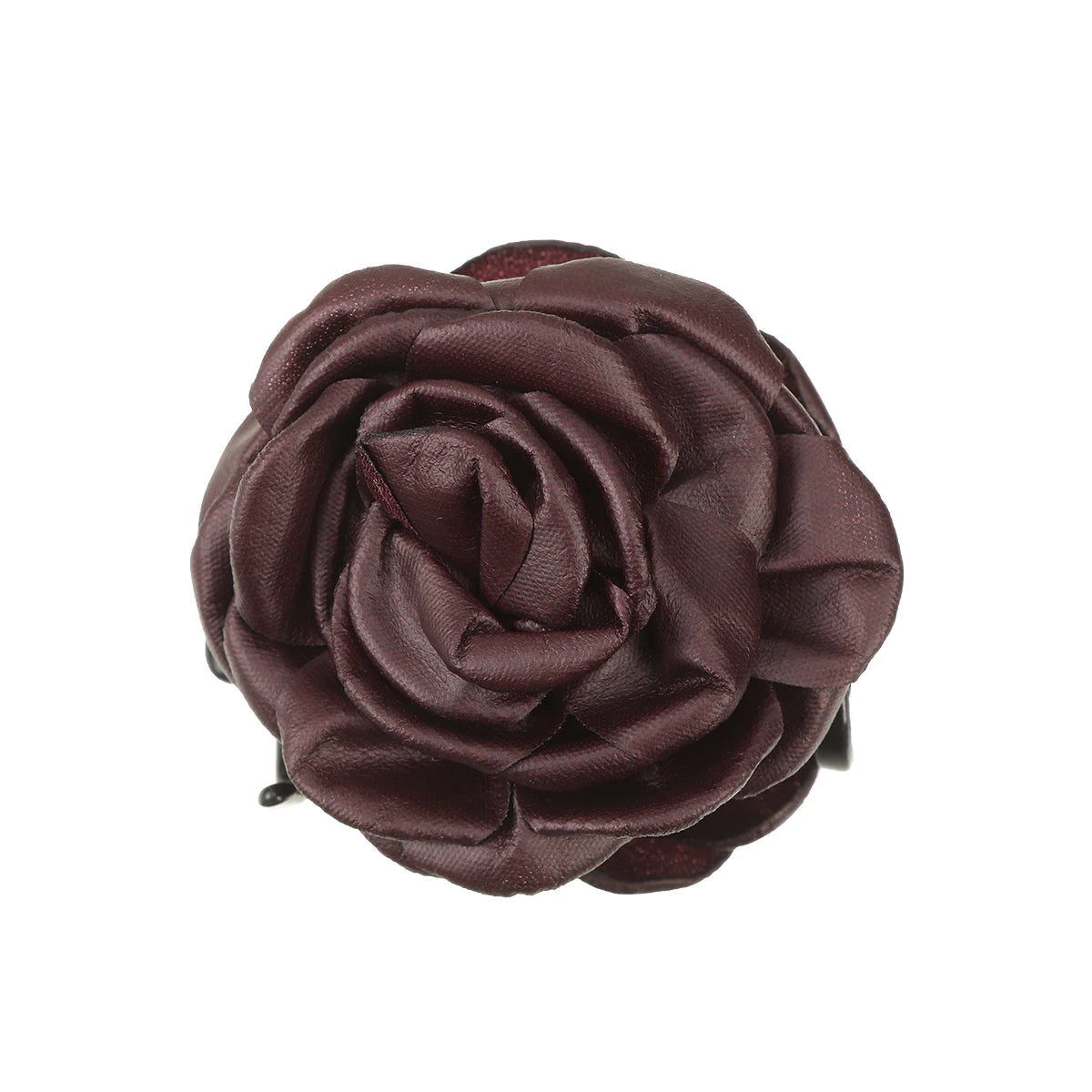 Leopard Print Flower Hair Claw Clip – Vintage Barrette for Women