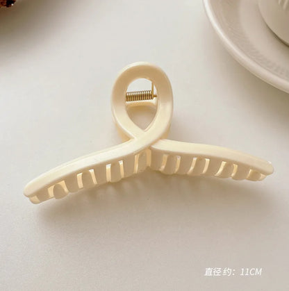 Large Acrylic Hair Claw Clip – Korean Style Coffee Color Hairpin for Women & Girls