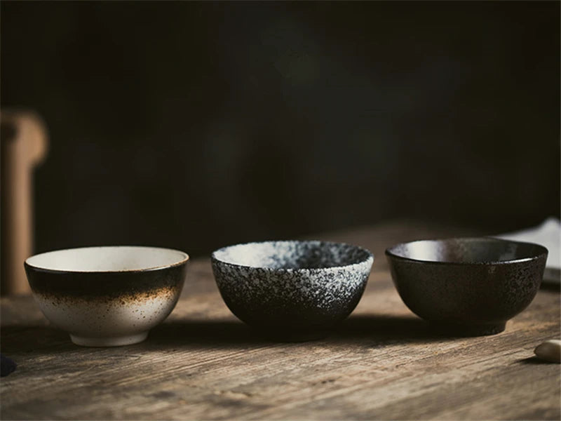 4.5inch Japanese Ceramic Rice Bowl Porcelain Dishes Pretty Restaurant Table Top items Soup Noodles Sauce Bowls Dinnerware