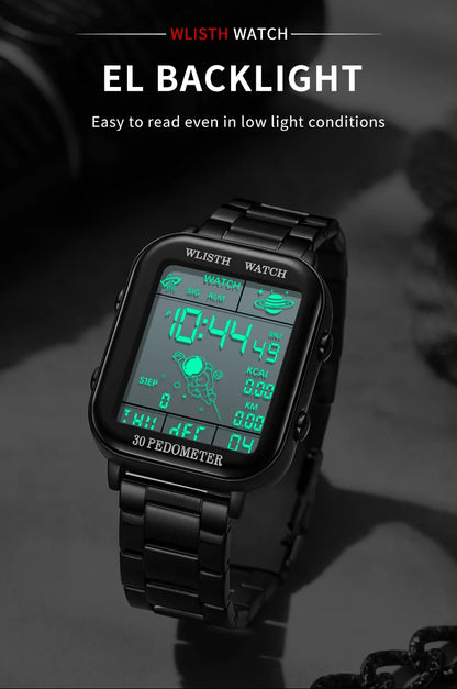Men's Digital Watch – Stopwatch, Electronic Wristwatch, Outdoor Timing, Multifunction Sport