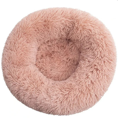 40-90cm Round Plush Pet Bed - Winter Warm Dog & Cat Bed for Medium-Large Pets - BeeTrendyShop.COM