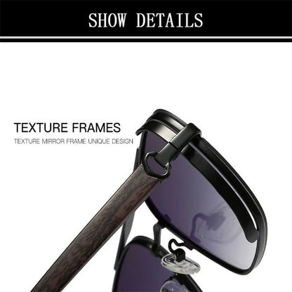 Luxury Vintage Steampunk Sunglasses – Wood Frame Polarized Photochromic Lenses