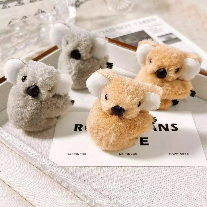 3D Plush Koala Hair Claw Clip – Cute Animal Barrette for Women & Girls