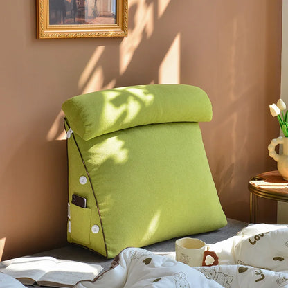 Tatami Triangle Bedhead Backrest Cushion 45 & 60cm – Soft Neck & Waist Support for Sofa & Bed