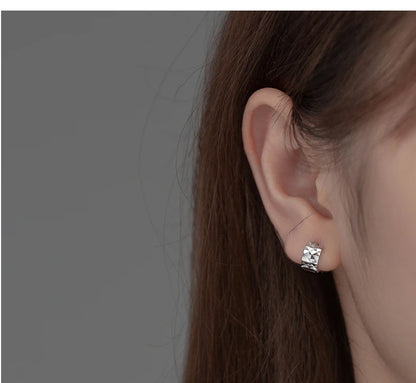 TrustDavis 925 Sterling Silver Hoop Earrings – Classic Charm Jewelry for Women & Men