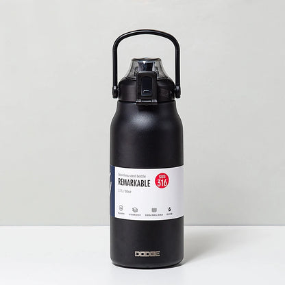 Large Capacity Stainless Steel Tumbler with Straw – Hot & Cold Vacuum Flask