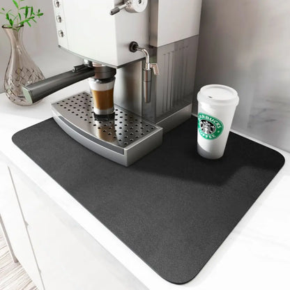 1PCS Home Kitchen Soft Diatomite Absorbent Quick-Drying Draining Mat Desktop Dish Drying Mat Coaster Table Mat - BeeTrendyShop.COM
