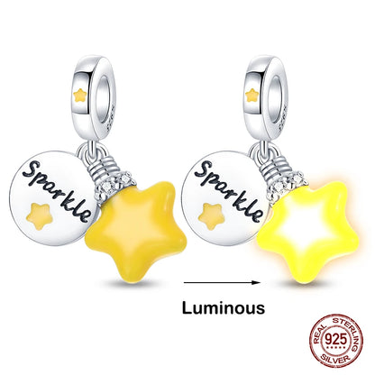 925 Sterling Silver Chameleon Luminous Butterfly Charm Bead – DIY Jewelry