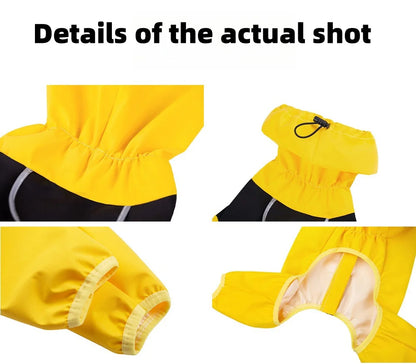 4-Leg Waterproof Dog Raincoat for Medium & Large Breeds - BeeTrendyShop.COM