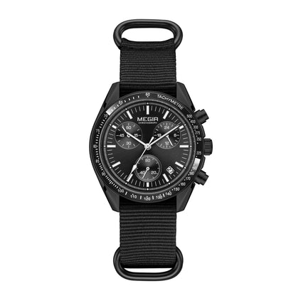 MEGIR Fashion Men Quartz Wristwatches Military Sport Watches Canvas Strap Waterproof Chronograph Clock Gift for Men Montre Homme - BeeTrendyShop.COM