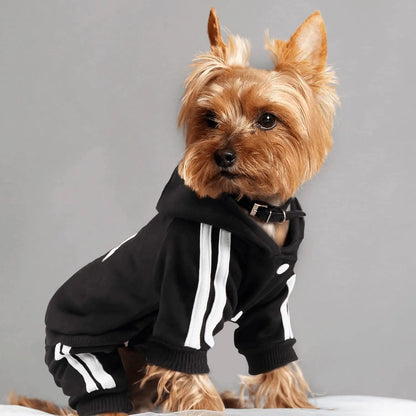 Adidog Dog Jumpsuit – Sports Hoodie Suit for Small Dogs | Chihuahua, Terrier & Beagle | 7 Colors