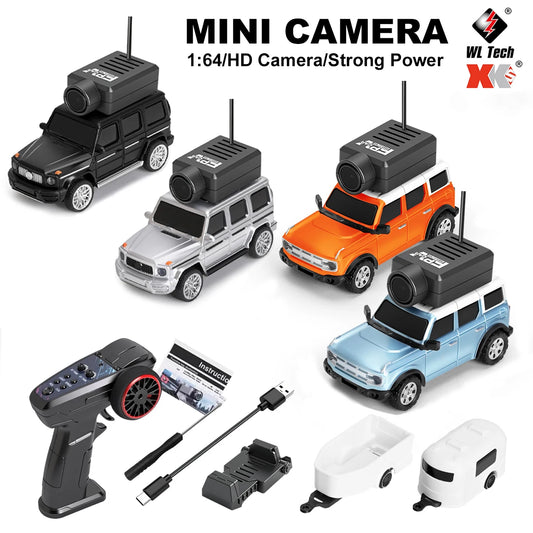 WLtoys 1/64 Mini RC Car with 720P FPV Camera – WiFi APP & 2.4G Remote Control (6405/6406)