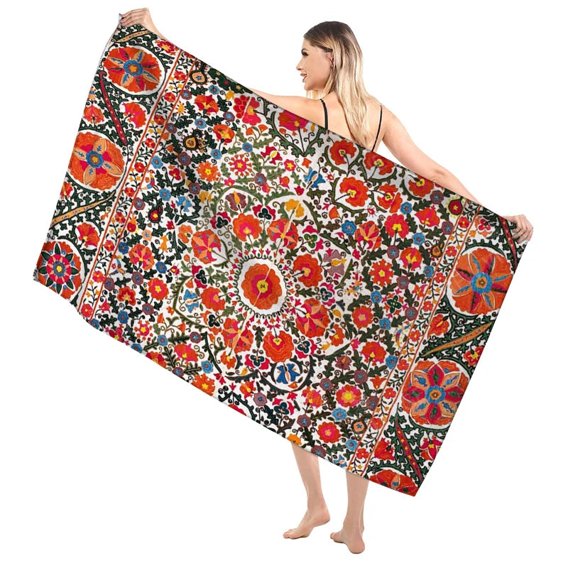 Quick-Dry Microfiber Beach & Bath Towel – Lightweight, Super Absorbent