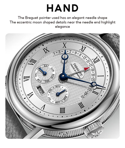 FARASUTE Men's Automatic Mechanical Watch – Flyback Seagull Movement, Sapphire Crystal